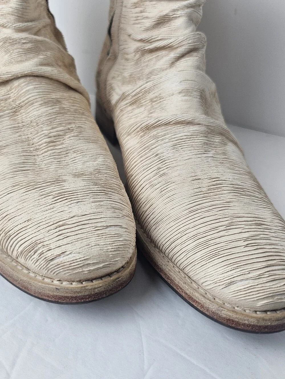 John Varvatos Morrison Sharpei Boot‎ Size 9 USA Handmade Italy Beige Luxury